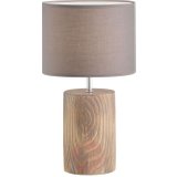 Lampa  stołowa Malik o wyglądzie drewna, 35 cm