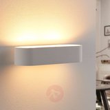  Zaokrąglona lampa ścienna LED Fioni, gipsowa