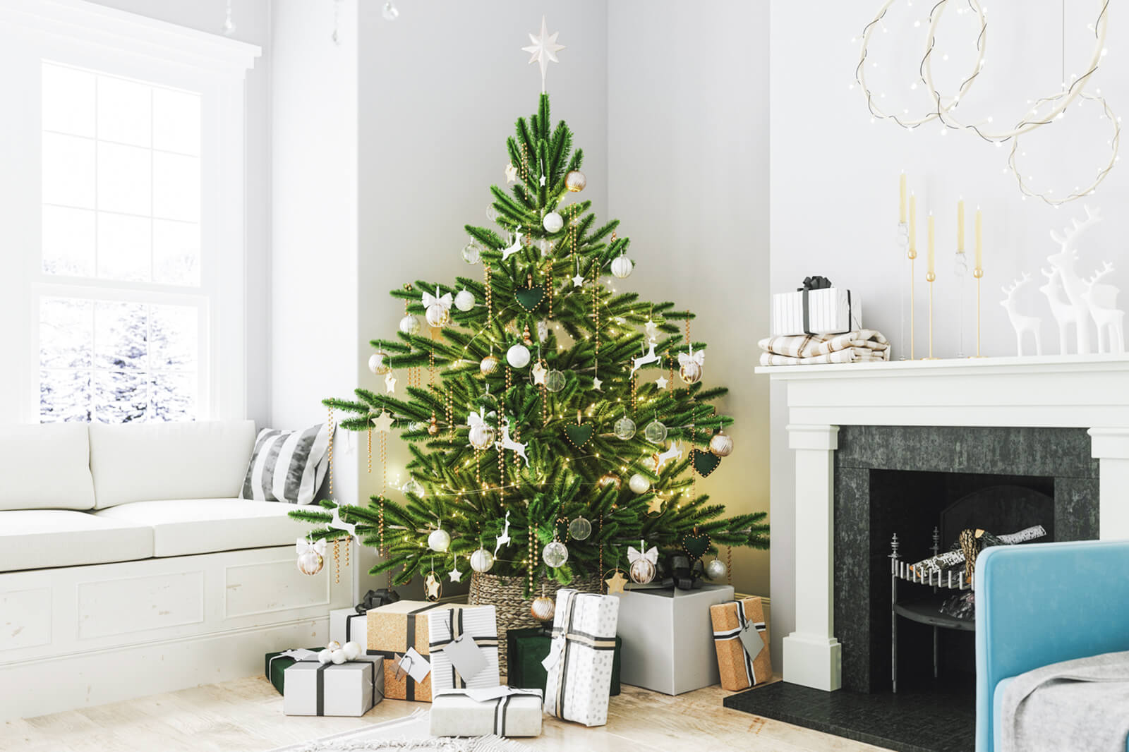Фрукты и другие украшения - идеи для скандинавской рождественской елки