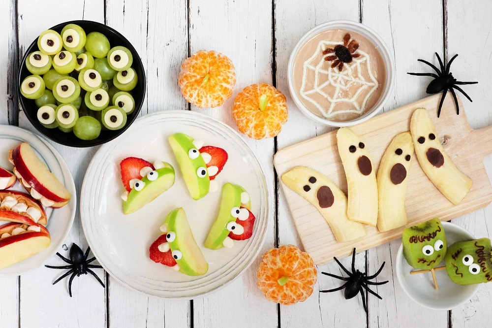 Snack di frutta - decorazione di Halloween