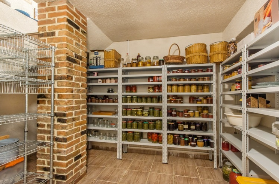 A basement pantry