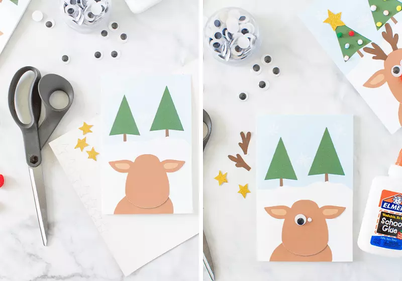 Ideas divertidas para tarjetas de Navidad - caseras