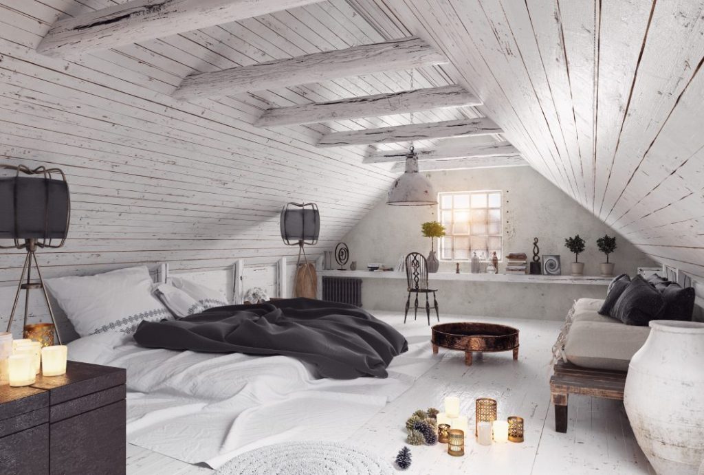 Ein Schlafzimmer im Dachgeschoss - schaffen Sie ein Interieur mit einer Seele