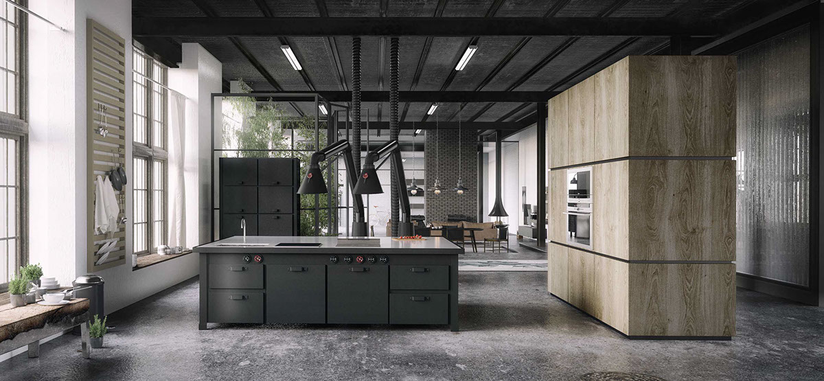 Grey kitchen - loft