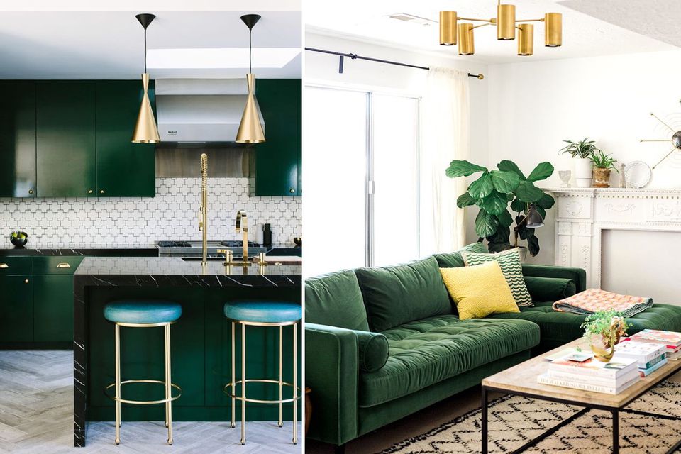 Emerald green color - what shades go with it?