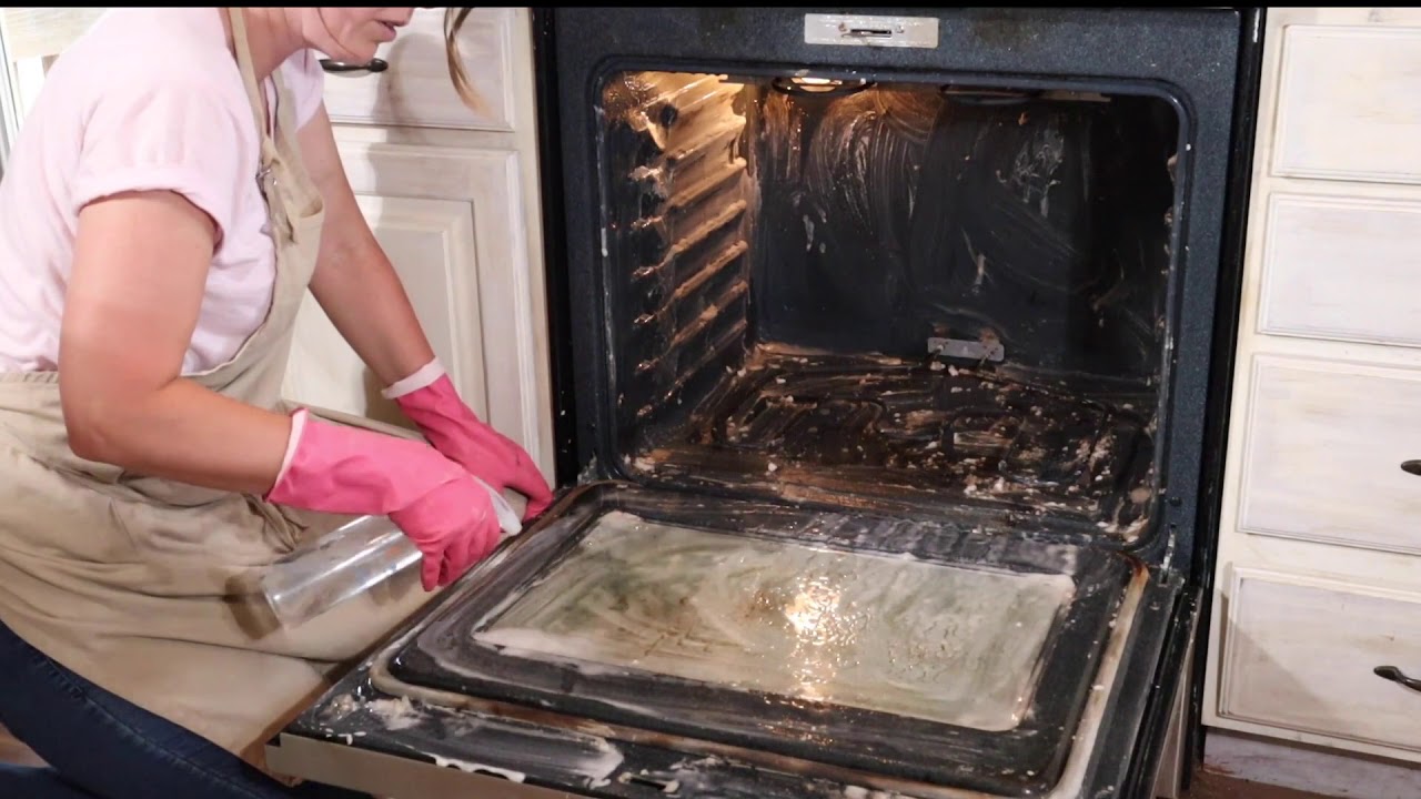 How to clean an oven - old dirt