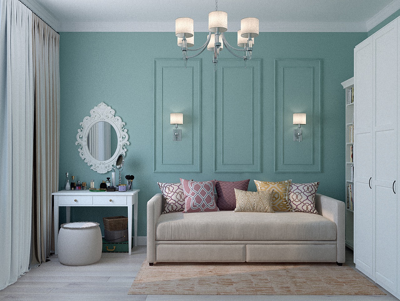 Why is turquoise good for home interiors?