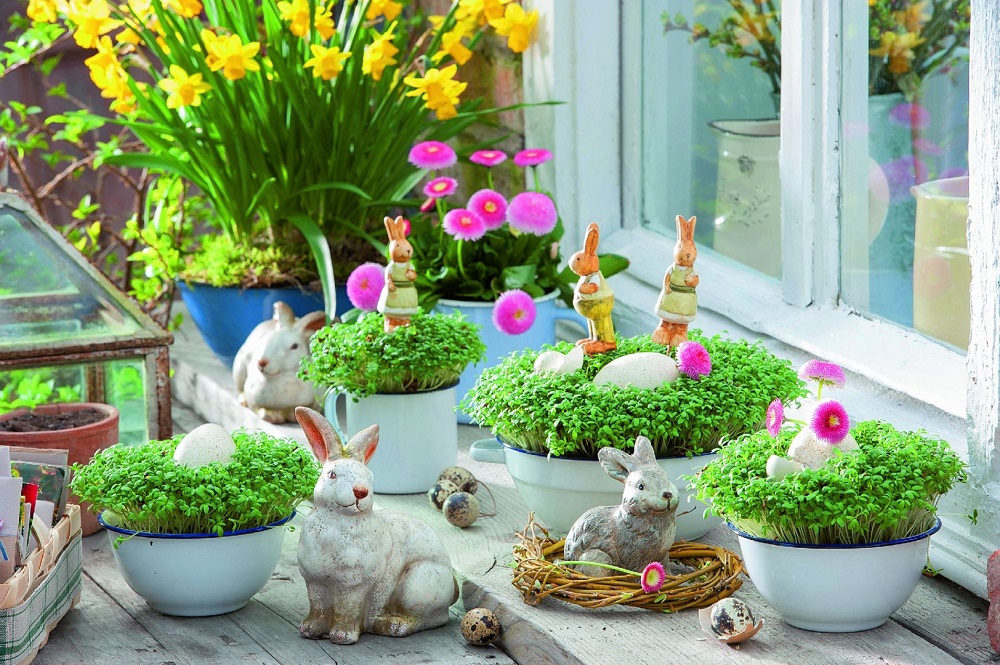 Coniglietti di Pasqua - centrotavola di Pasqua di ispirazione