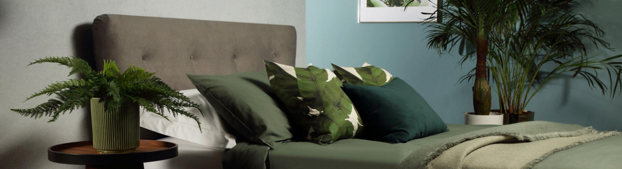 Идеи зеленой спальни - растения